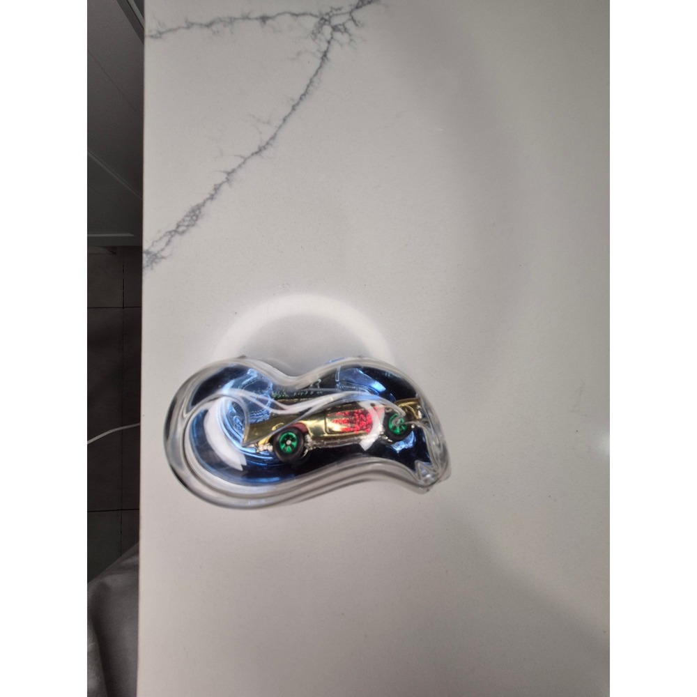 Hot Wheels Car in Acrylic Display Gold Red Green‎ Wheels Collectible